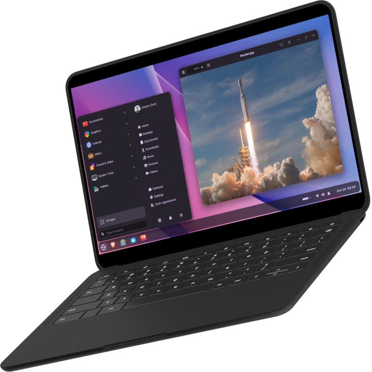 WISE OS on a laptop